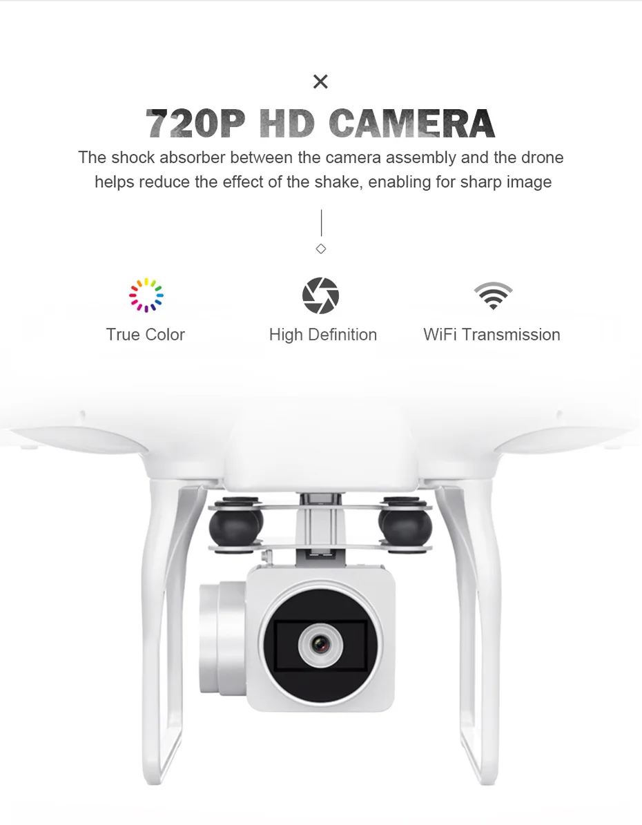 JJRC H68 Professional Drone с камерой Квадрокоптер 720 P Wifi FPV RC Квадрокоптер Дрон вертолет 20 минут Время полета