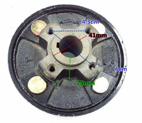 Электрический трехколесный велосипед Тип 130 дисковый тормозной бак барабан