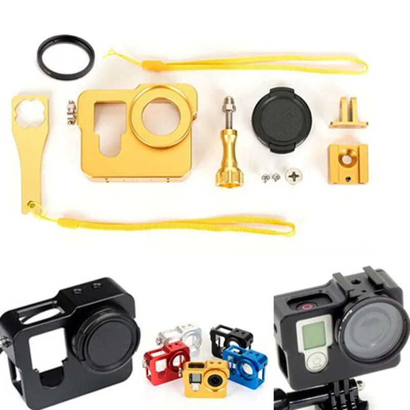 Аксессуары для Go pro алюминиевая клетка собак защитная рамка крепление корпус