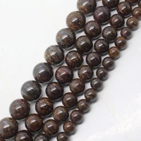 mini order is 7 6 14mm bronzite stone hematite round loose beads 15