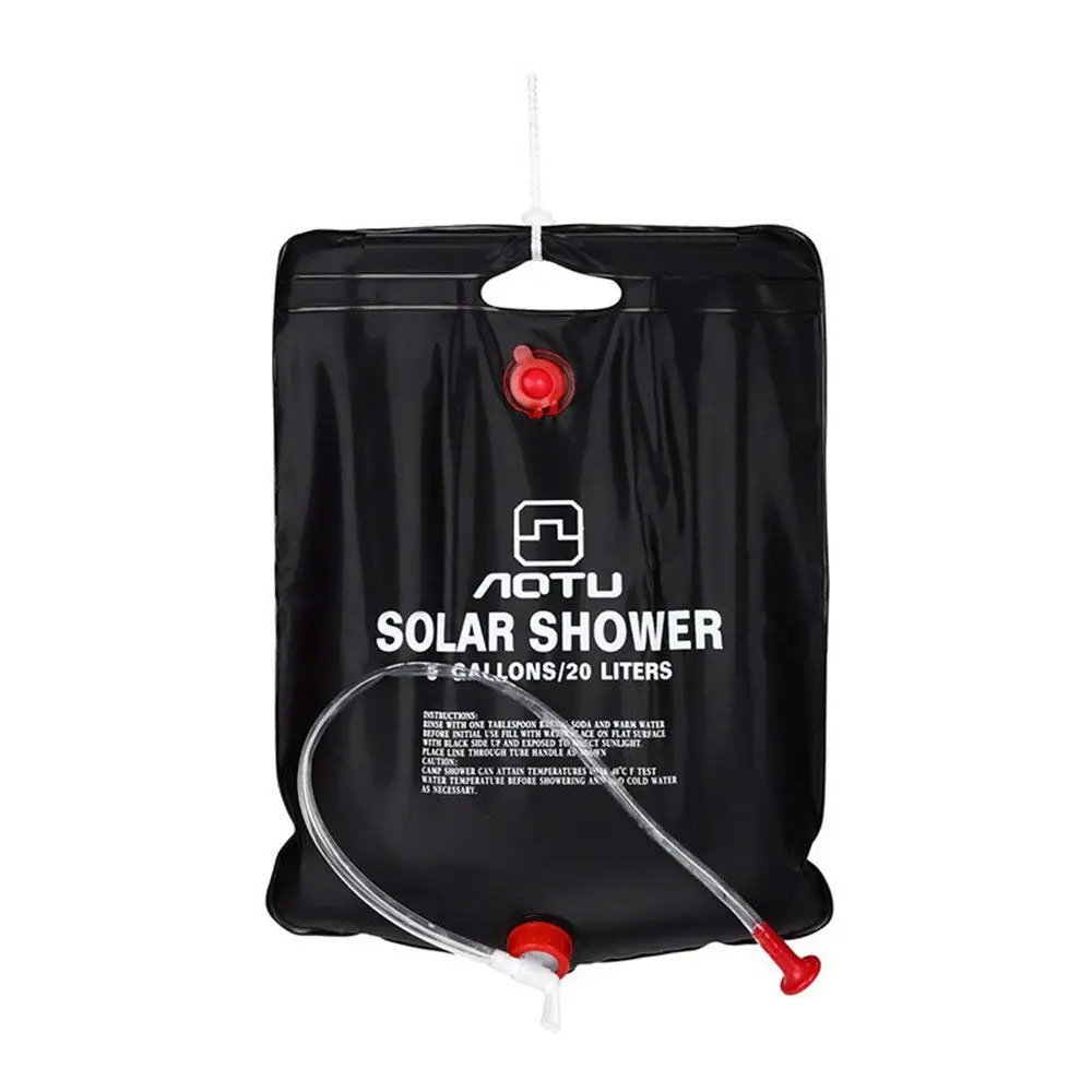 

20L Shower Bag Foldable Solar Energy Heated Camp PVC Water Bag Outdoor Camping Travel Hiking Climbing BBQ Picnic Water Storage