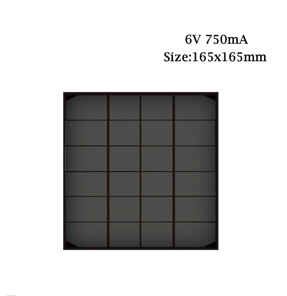 6V Панели солнечные 100mA 167mA 183mA 333mA 5000mA 583mA 750mA 1000mA 1670mA мини элемент для солнечной батареи для мобильного телефона Зарядное устройство Портативный