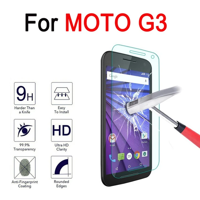 10 шт./лот 2.5D закаленное Стекло для Motorola G3 Экран Защитная пленка MOTO XT1541 XT1542 с