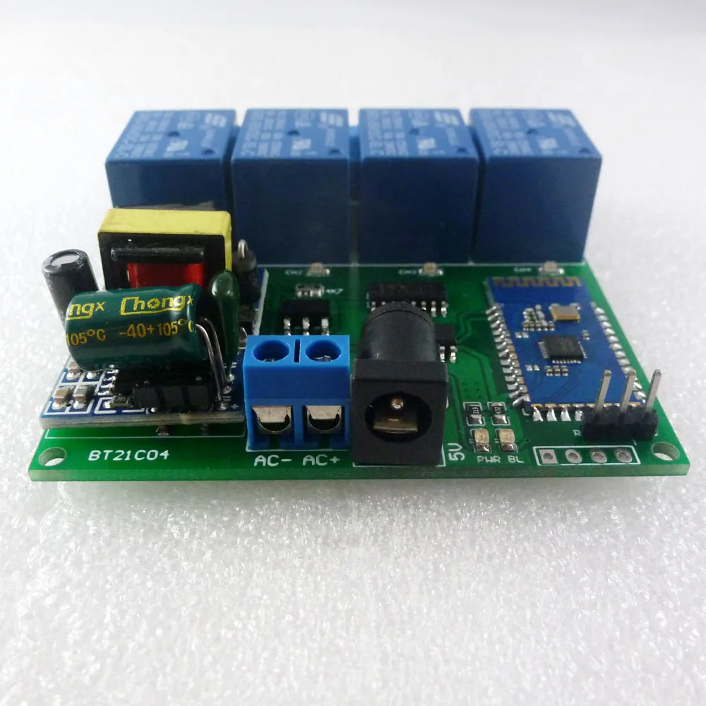 Bluetooth реле BT21C04 85 265 В переменного тока 220 4 канала|control generator|control amplifiercontrol infrared |
