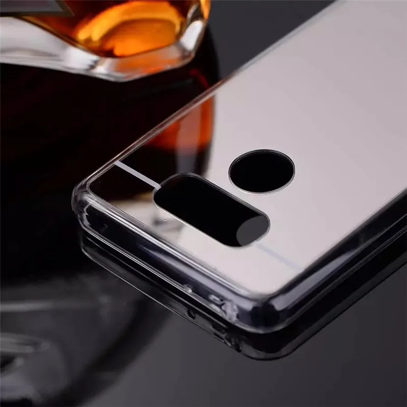 Роскошные G6 Мягкие TPU Зеркало чехол для LG H870 Chrome Задняя крышка Капа |