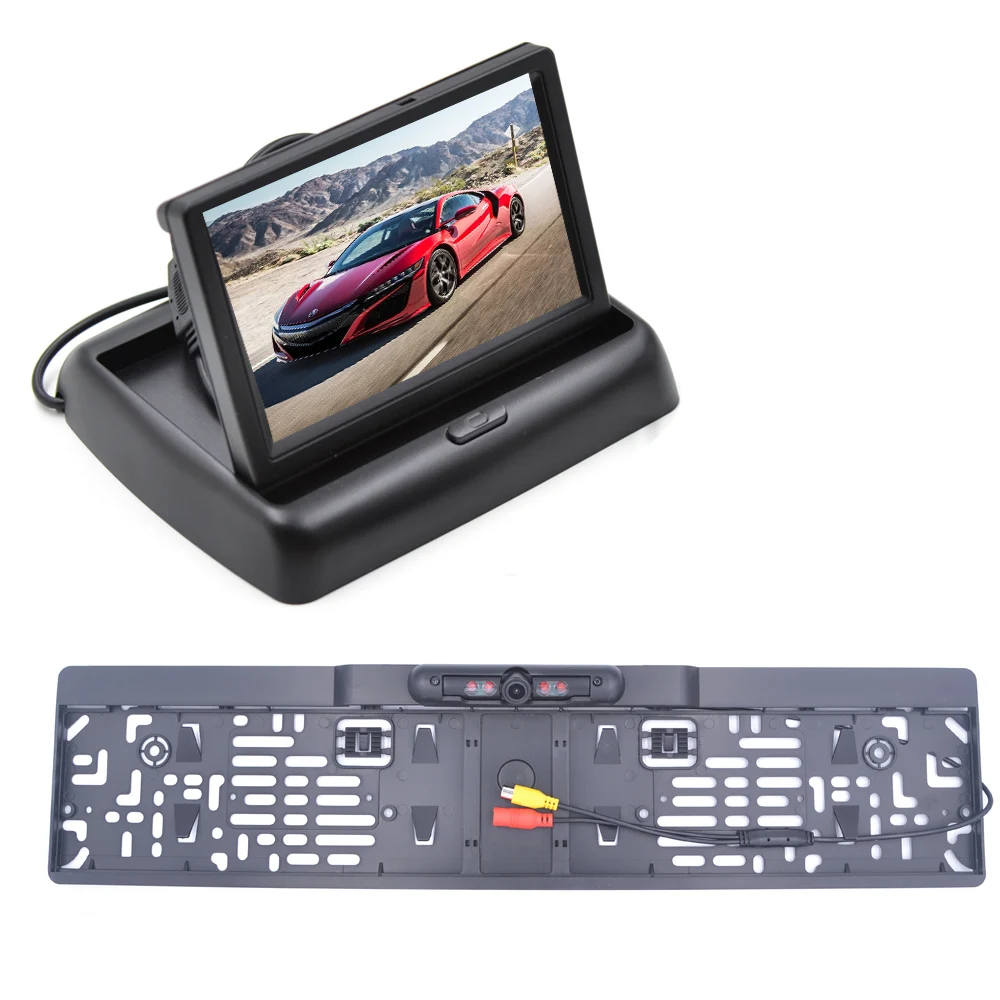 Rear View Camera TFT-LCD 4.3 Inch HD Color Monitor 2 Video Reversing Car Waterproof Rearview Display | Автомобили и мотоциклы