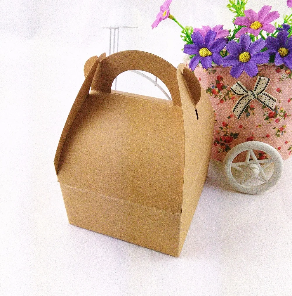

Kraft Box 10*10*14cm 50PCS/Lot Gift Box Blank Display Package Band Cardbord Carry Case Candy Box Wedding Box