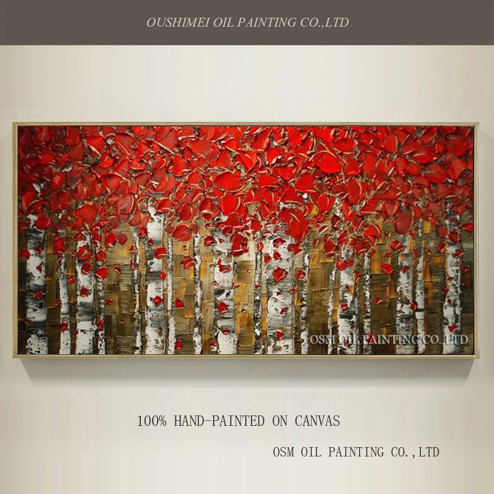 Великолепная ручная работа абстрактная картина маслом из березы высокого
