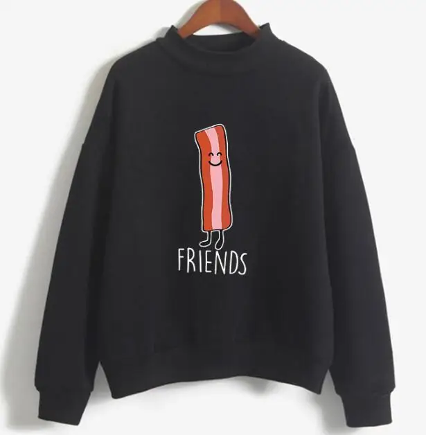 friends Sister уличная одежда, топы, пуловер, большой размер, длинный рукав, Женская толстовка, толстовки с капюшоном, пищевая колбаса, худи, закуски, женский спортивный костюм BFF - Цвет: friends