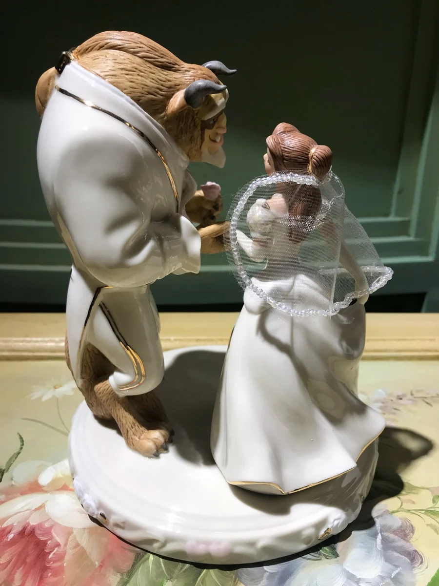 Американская позолоченная Керамическая скульптура красоты и животных