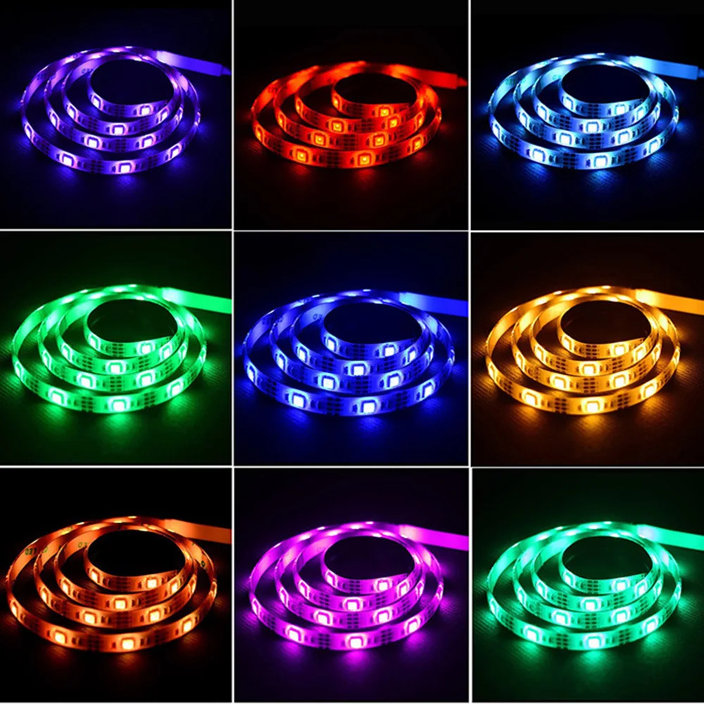 5 м водонепроницаемая светодиодная лента DC 12V 5050 RGB теплая белая синяя Красная