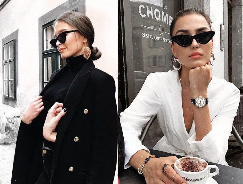 Кошачий глаз, модные солнцезащитные очки для женщин, модные винтажные маленькие очки, женские зеркальные солнцезащитные очки, женские брендовые дизайнерские ретро очки