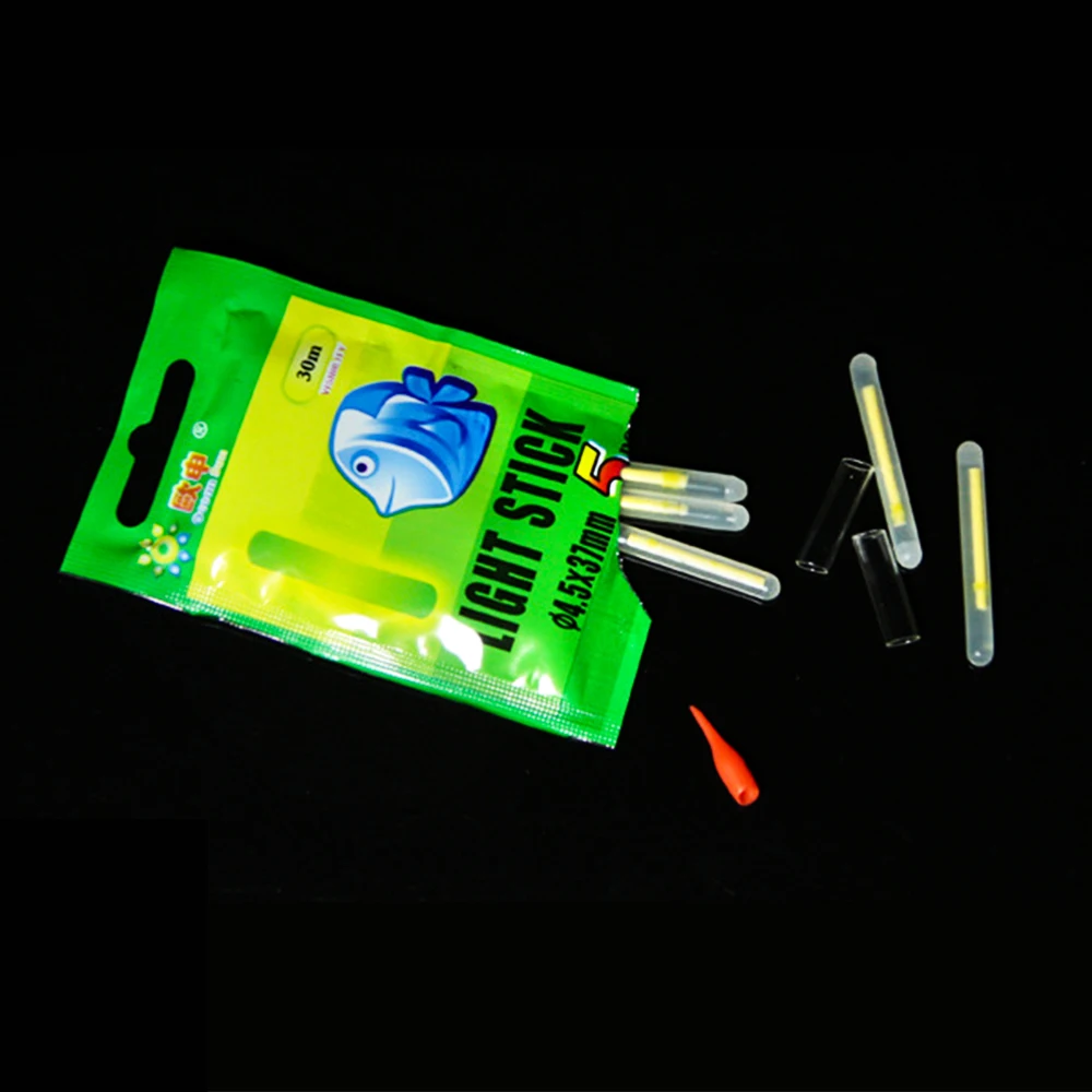 10/20/50 шт 4,5*37 мм рыболовный поплавок флуоресцентный Lightstick ночник плавающий стержень огни темно-палке полезные много рыбалки/партия