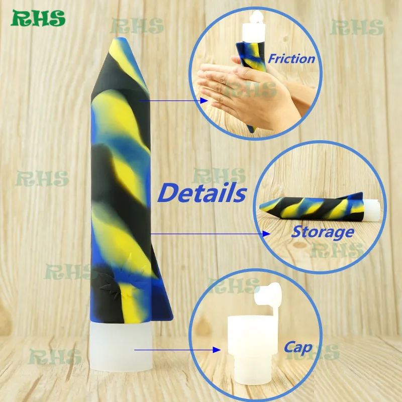 1 шт. 2018 новый китайский завод RHS ручная измельчители табака Силиконовая ручка для