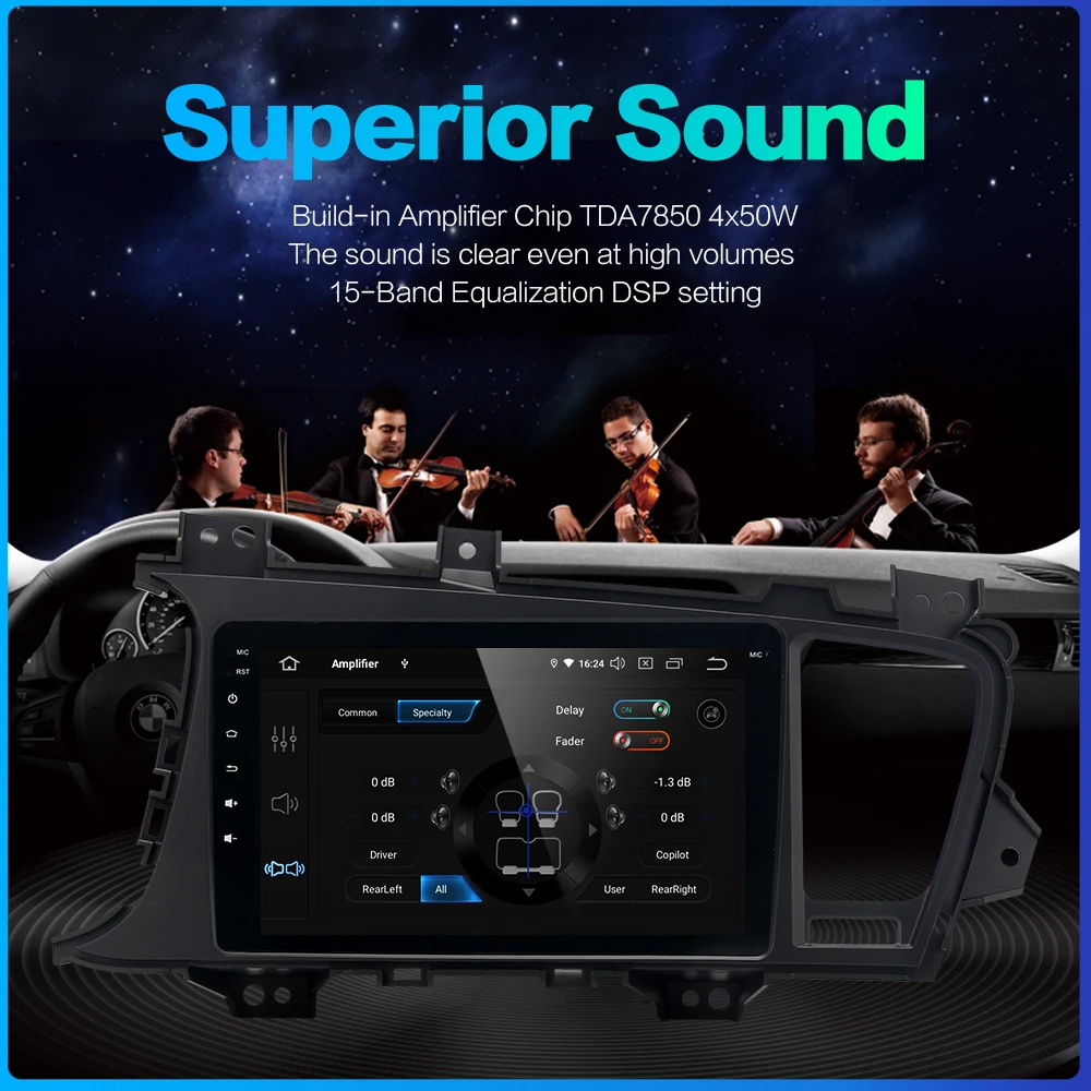 Dasaita " HD ips экран 1 Din автомагнитола Android 9,0 для Kia K5 Optima 2011 2012 2013 Bluetooth GPS HDMI DSP