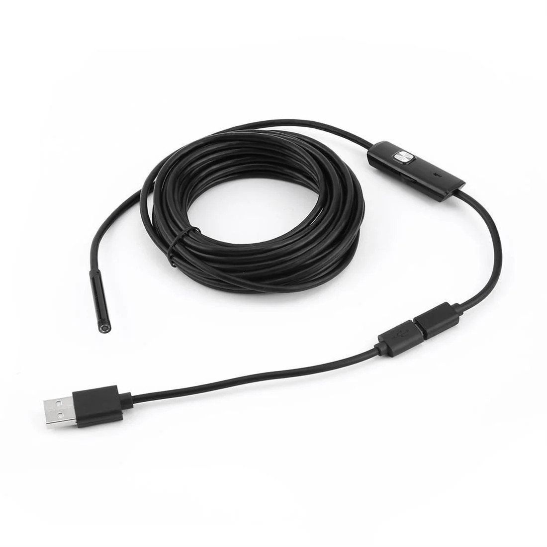 USB эндоскоп IP67 Водонепроницаемый инспекционный бороскоп 5,5 мм объектив для Android фото видео звук 5 м длина модуль внешней камеры