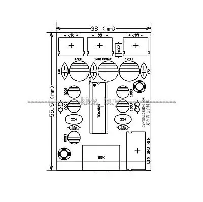 Плата усилителя переменного тока 5 9 В постоянного 12 TEA2025B 2 0 стерео двухканальный 3