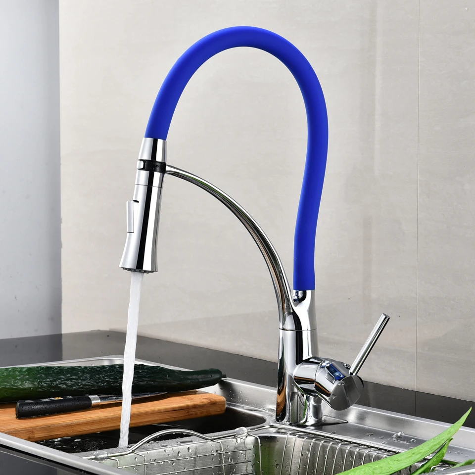 Новый разнообразный цветной кухонный кран 360 Вращающийся хромированный
