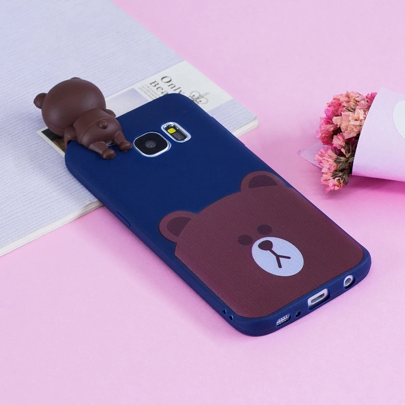 Чехол для Samsung Galaxy S7 Edge G9350 с 3D рисунком кота панды Мягкая силиконовая задняя