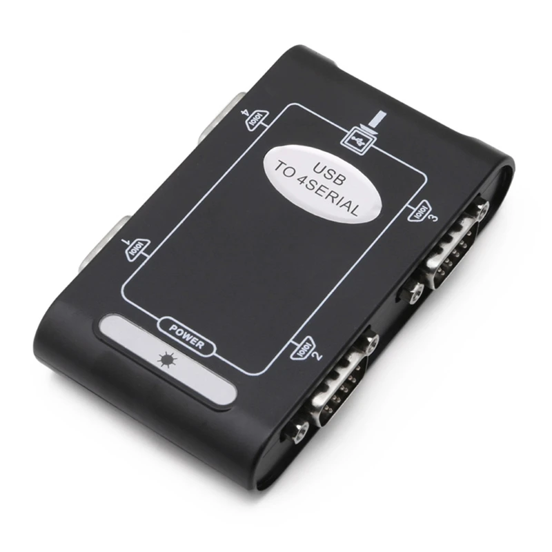 Разъемы контроллера USB 2 0 на 4 порта RS232 серия DB9 COM адаптер концентратора коврик