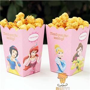 Princess 12 шт./лот Микки Минни Бэтмен София Мстители Покемон го попкорн Коробка Чехол Подарочная коробка аксессуар для детей на день рождения - Цвет: Princess