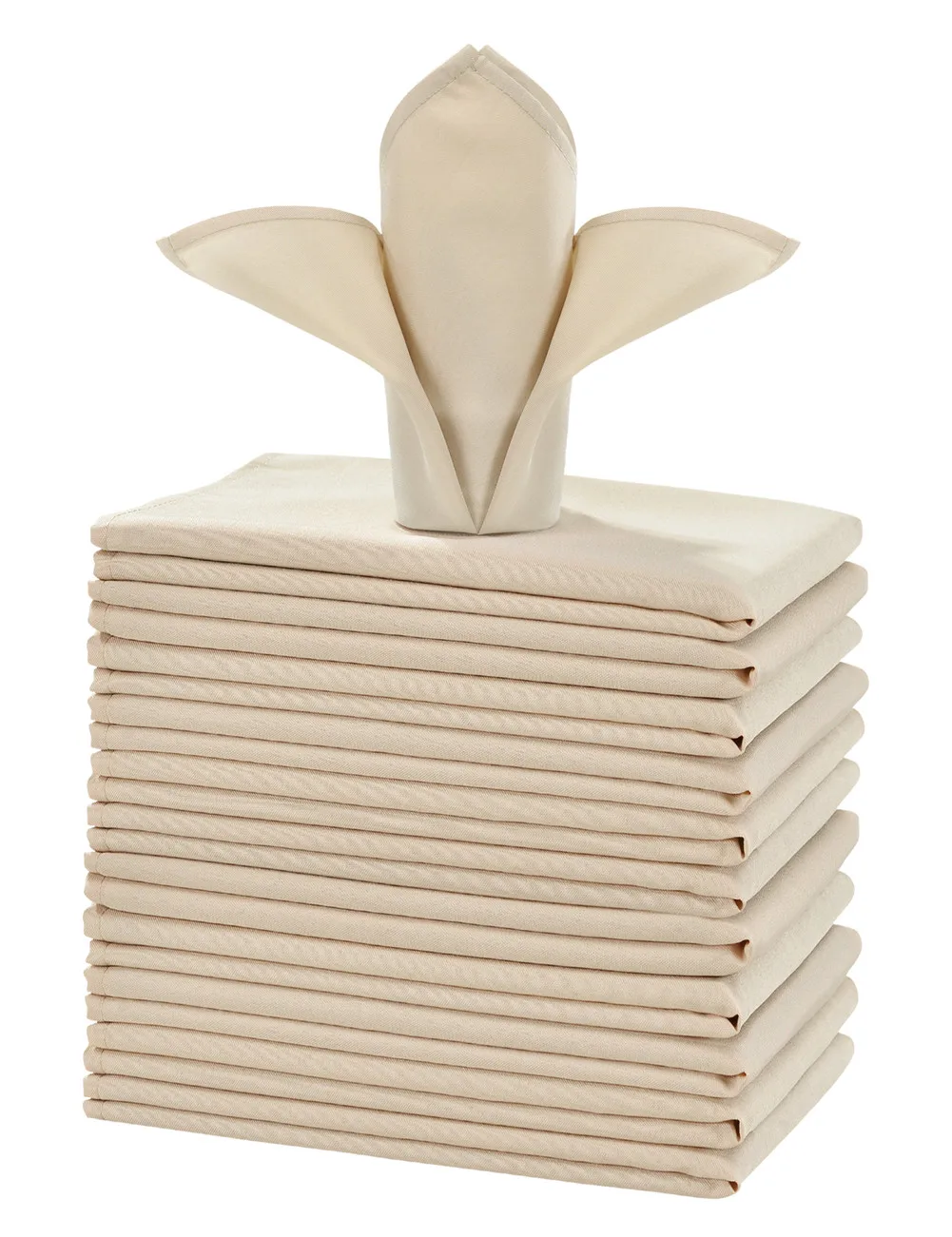 Beige SunnyRain 12-pieces белые скатерти 30 см полиэфирная салфетка 1-Дюжина салфетки с темой Рождества 17x17-дюймов - Цвет: Beige