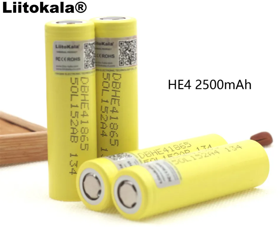 Новый оригинальный HE4 2500 мА/ч литий-ионная батарея 18650 3 7 V Аккумуляторные батареи