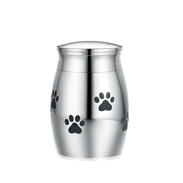 Silver Color Небольшие декоративные мемориал Keepsake кремации урны банку для человеческого прах питомца-Водонепроницаемый Нержавеющая сталь, сохранить любовь навсегда - Окраска металла: Silver Color