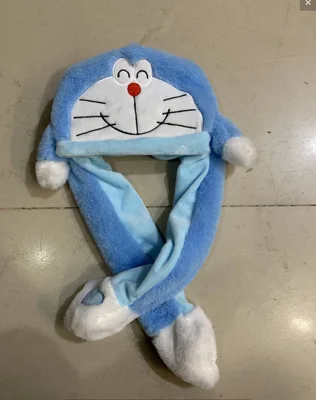 doraemon Модная подвижная шапка с заячьими ушками, плюшевая Милая шапка с заячьими ушами, передвижная подушка безопасности, магнитная шапка, плюшевый подарок, светодиодный подвижный светильник - Цвет: doraemon