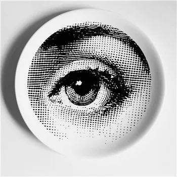 8 Rosenthal Piero fornasetti тарелки Стиль 8 дюймов дома Настенная Декорация плиты бар отеля справочная информация иллюстрации посуды оптом - Цвет: 8