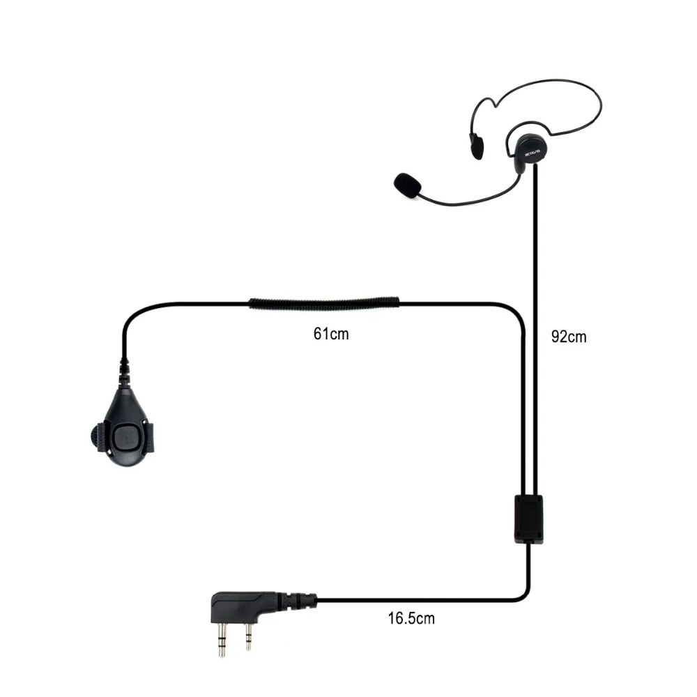 Универсальный 2Pin палец PTT наушник мягкий микрофон гарнитура для Kenwood для BAOFENG UV-5R Bf-888s Retevis H777 RT5 рация