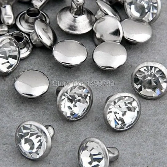 100 комплектов 5 мм фианиты Стразы наконечники пятна штифты заклепки серебряные DIY
