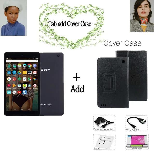 Tab Add Holster BDF Android планшет, 8 дюймов, WiFi планшет, Android ноутбук, 1 ГБ ОЗУ, 16 Гб ПЗУ, 1280*800 ips, четырехъядерный планшет, ПК, Bluetooth, мини планшет 7 8 9 10 - Комплект: Tab Add Holster