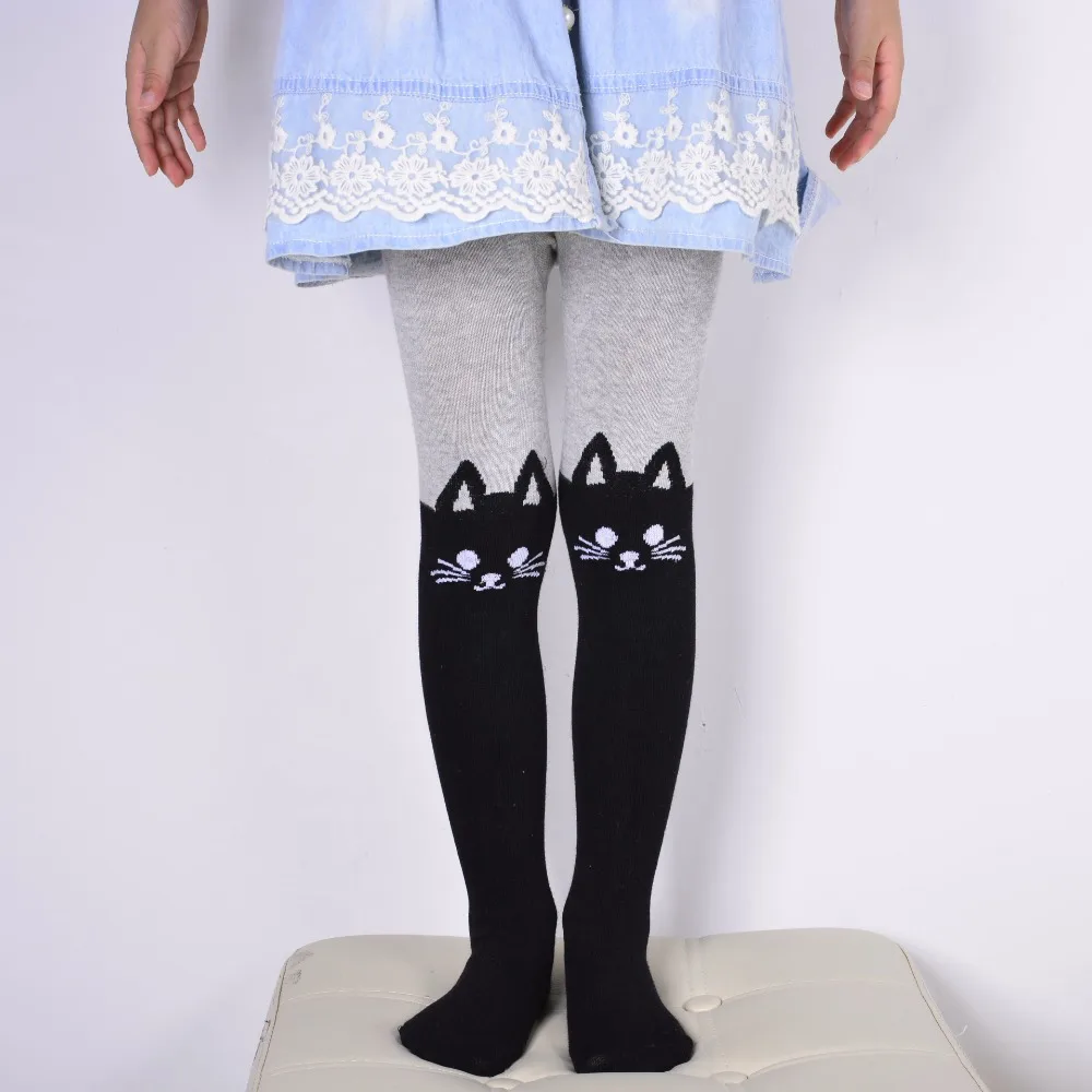 Autumn Baby Girls Tights Cartoon Mouse Cat Patchwork Children Girl Pantyhose Stockings Soft Cotton Kids Warm D0932 | Детская одежда и