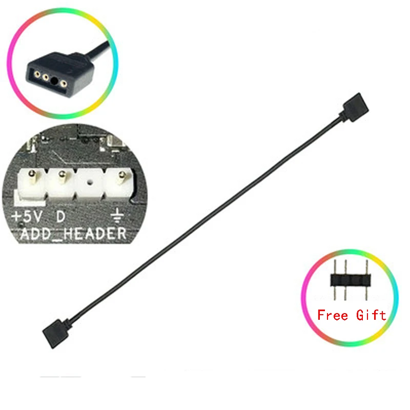 RGB Cable RGB Реобас для ASUS AURA 5 В 3 Pin RGB концентратор синхронизация разветвитель 3Pin коннектор вентилятор для материнской платы волшебный синхронный Реобас ПК - Цвет: RGB Cable