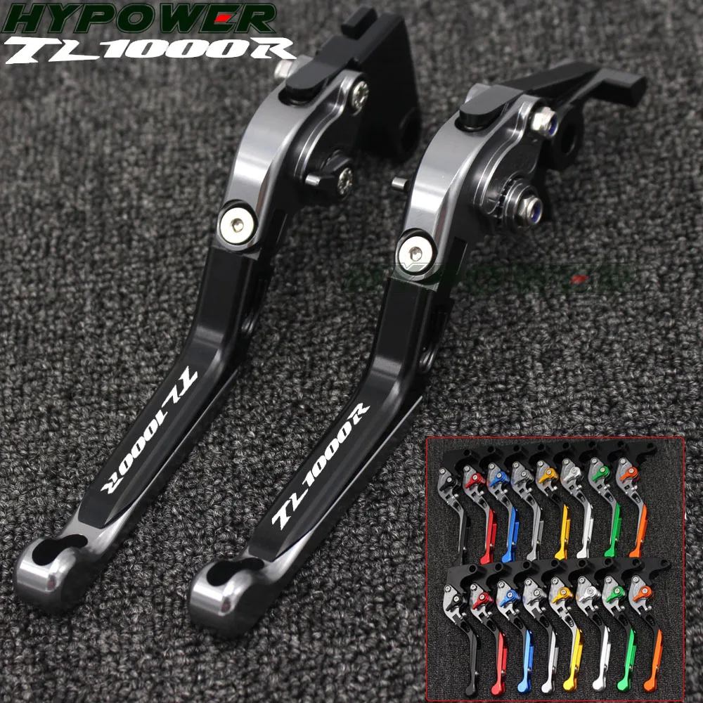 

!With Logo CNC Adjustable Folding Extendable Motorcycle Brake Clutch Levers For Suzuki TL1000R TL 1000R 1998 1999 2000 2001 2002