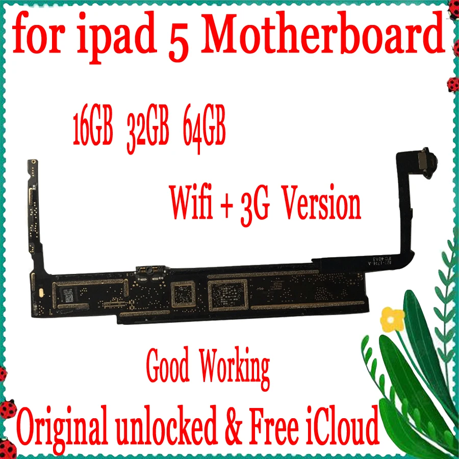 Wifi + 3G версия для ipad 5 материнская плата с заводской разблокировкой без iCloud 100%