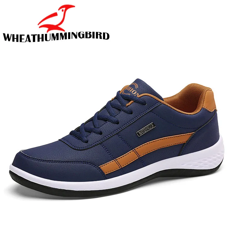 Мужская повседневная обувь Весенняя кожаная chaussure homme Модные мужские кроссовки