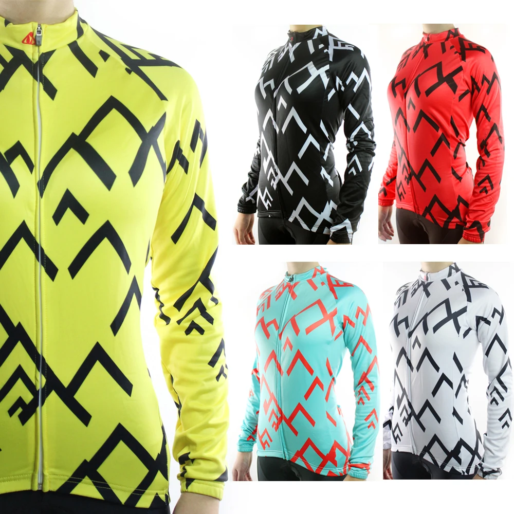 Ropa Ciclismo Женская Теплая Флисовая велосипедная одежда с длинным рукавом для