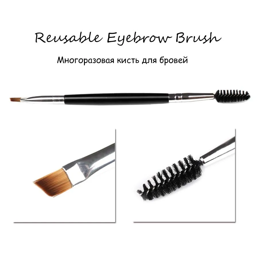 Double Head 1 pc 25/50 шт./лот одноразовые нейлоновые силиконовые щетки для туши кисти ресницы гибкие кисти для макияжа для наращивания ресниц Инструменты - Цвет: Double Head 1 pc