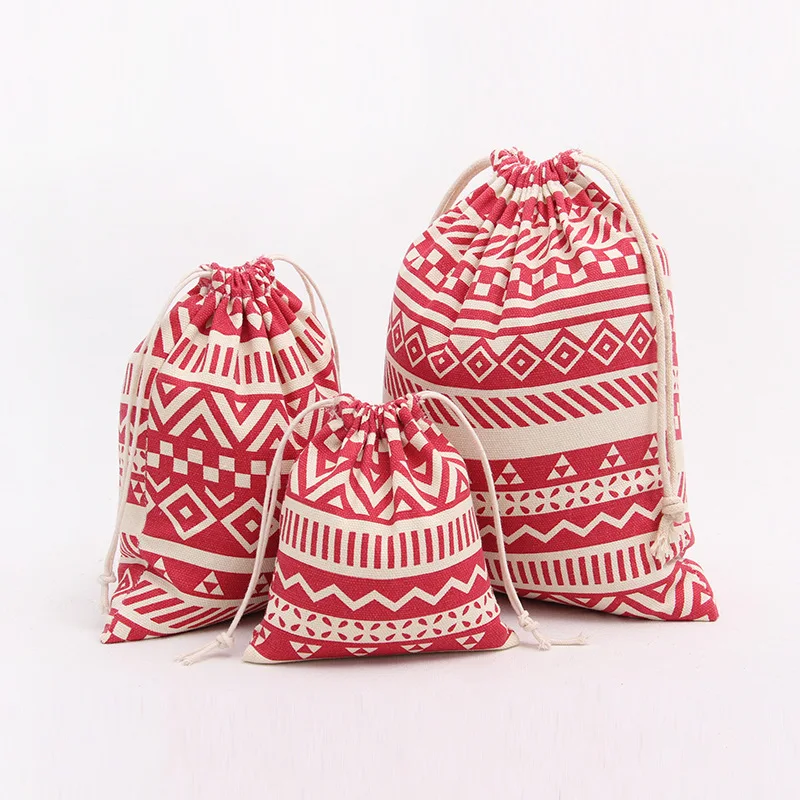 Dst мода drawstring сумка для хранения в национальном стиле оптовая продажа ручной