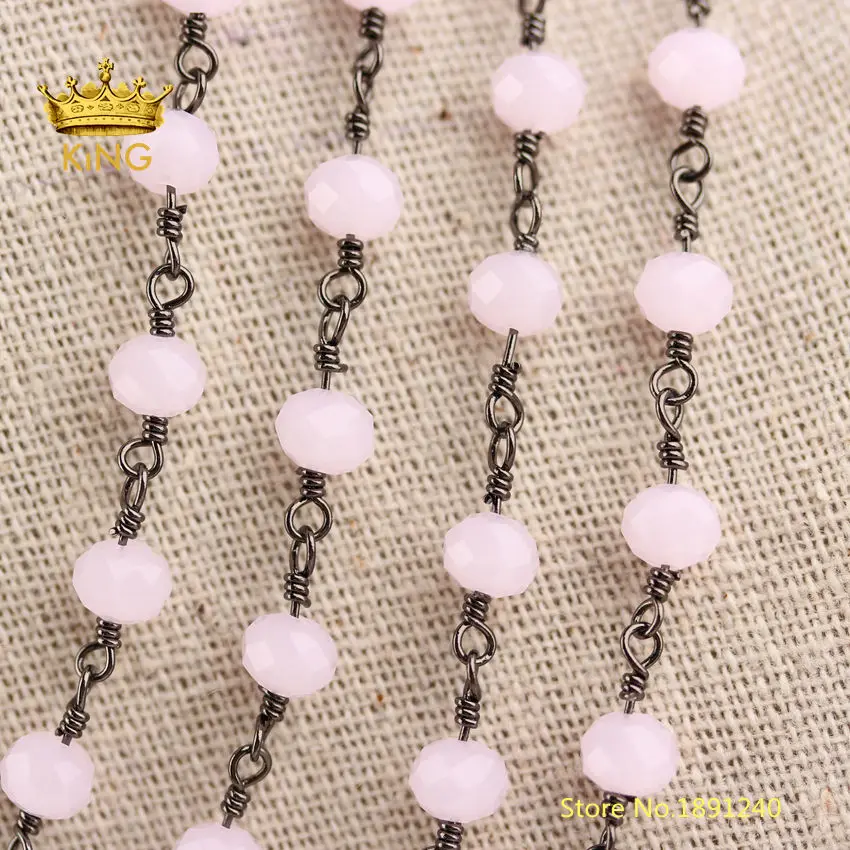 5 метров граненые бусины-цепочки с металлическим покрытием 4 Х6 мм | Украшения и