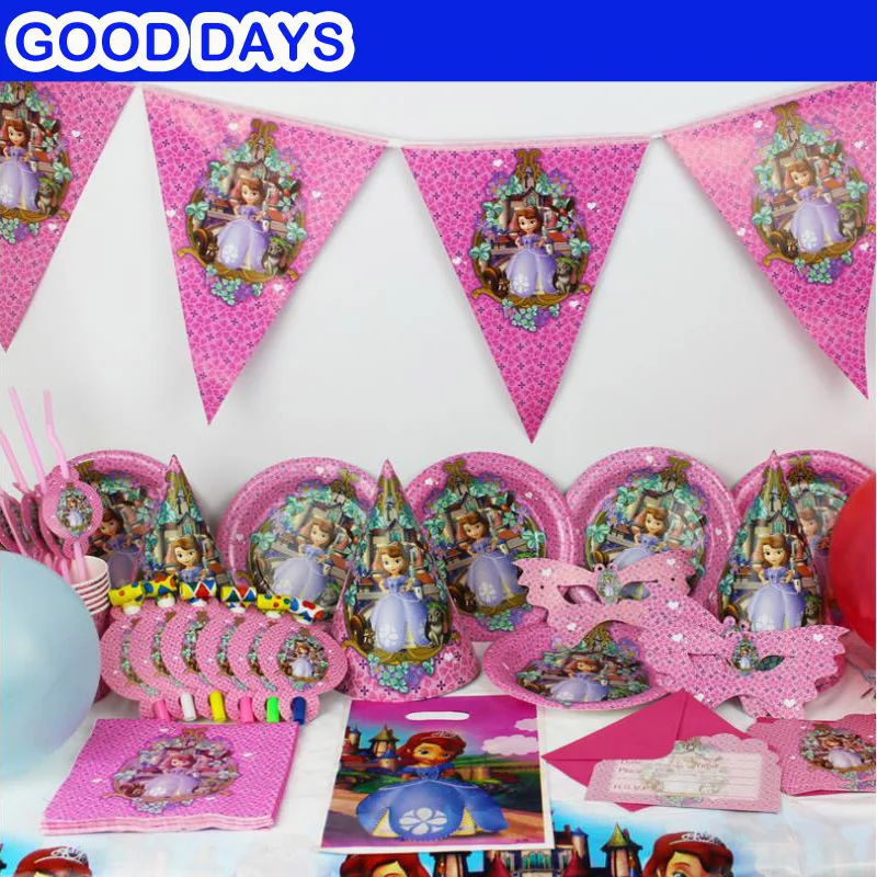 90 шт./компл. Принцесса София первая тема детская вечеринка на день рождения
