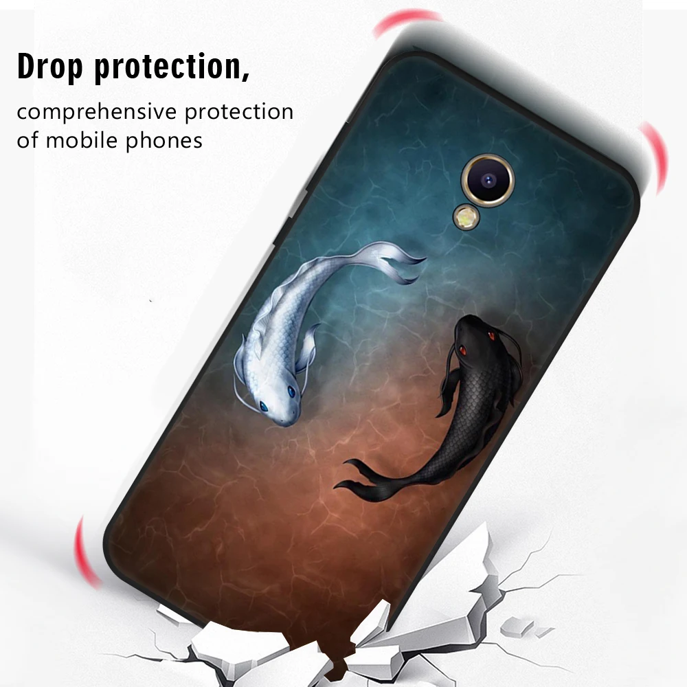 Floral Animal Heart Printing Pattern Case For Meizu M5 M6 Note Protective TPU Matte Silicone Cover M5C M5S |