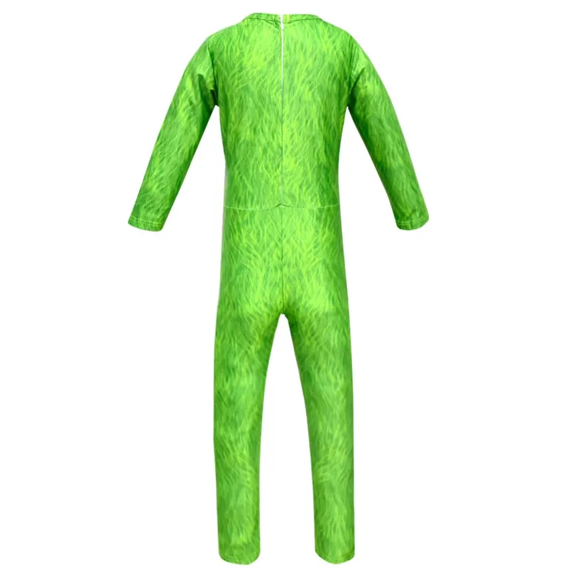 Grinch New fashion kids costume The How Jumpsuits Stole Christmas Cosplay mask for | Тематическая одежда и униформа