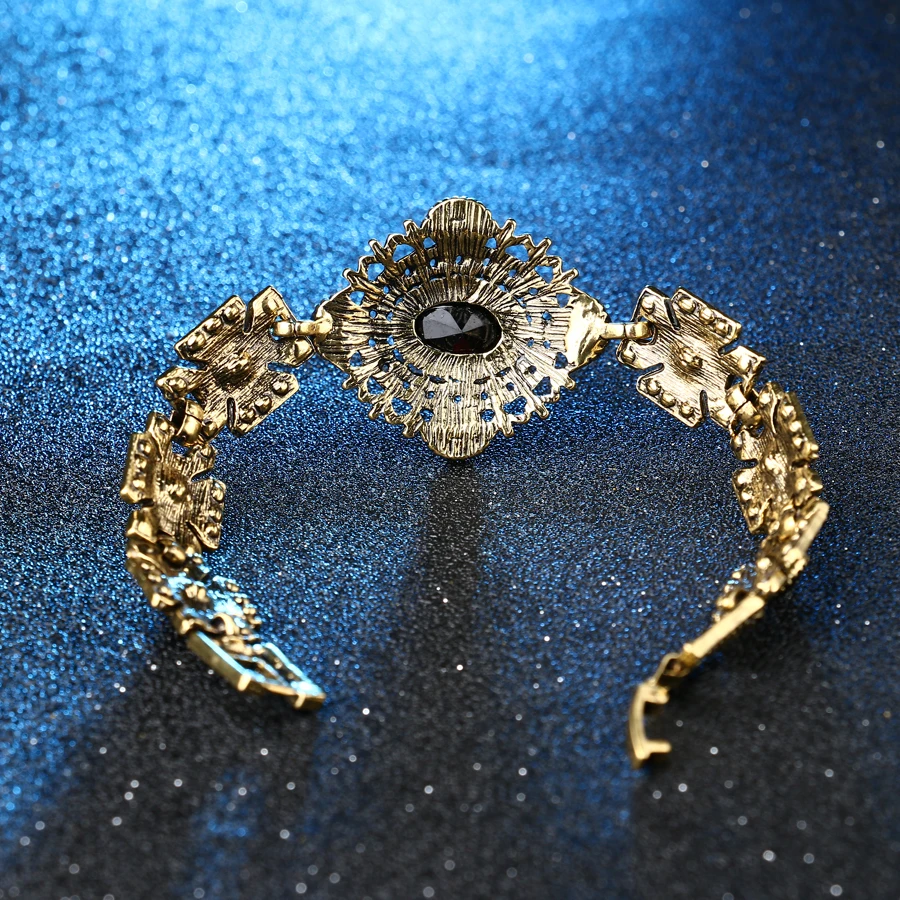 Уникальные индийские ювелирные изделия богемный браслет золотой цвет мозаика