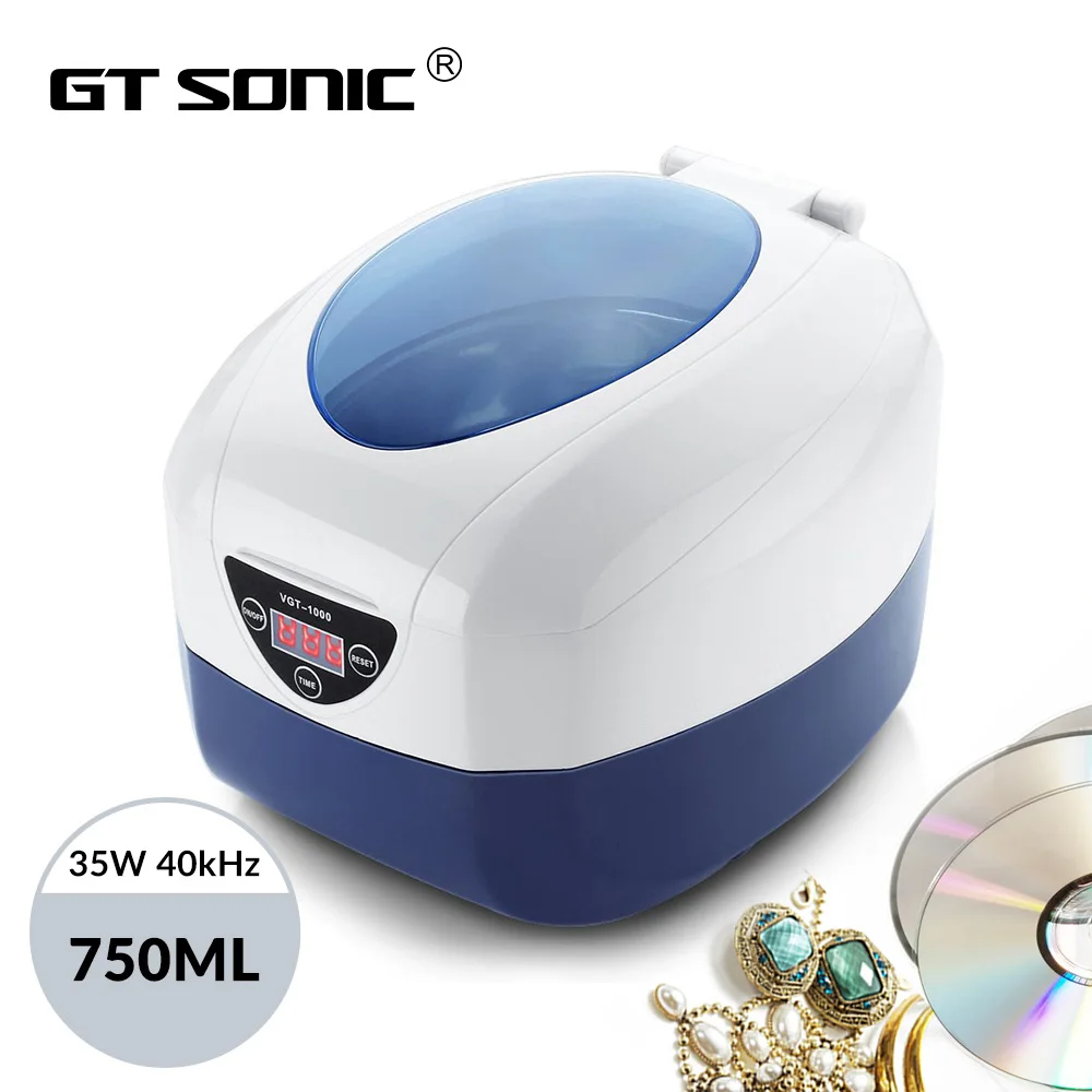 VGT-1000 GTSONIC 750 мл ультра Соник Очиститель таймер для ванны ювелирные изделия кисти очки Маникюр камни резаки Стоматологическая бритва части ультразвук - Цвет: VGT-1000