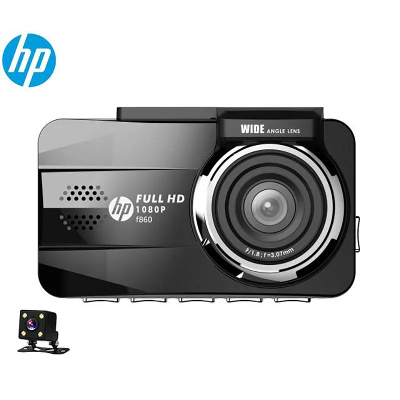 Hp мини F860 Drive Регистраторы HD Ночное видение передние и задние двойная линза