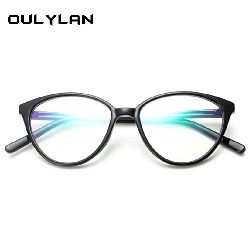 Oulylan, кошачий глаз, Ретро стиль, оправа для очков,, прозрачные очки, Женская оправа, ультра-светильник, оправа, прозрачные линзы, мужские очки