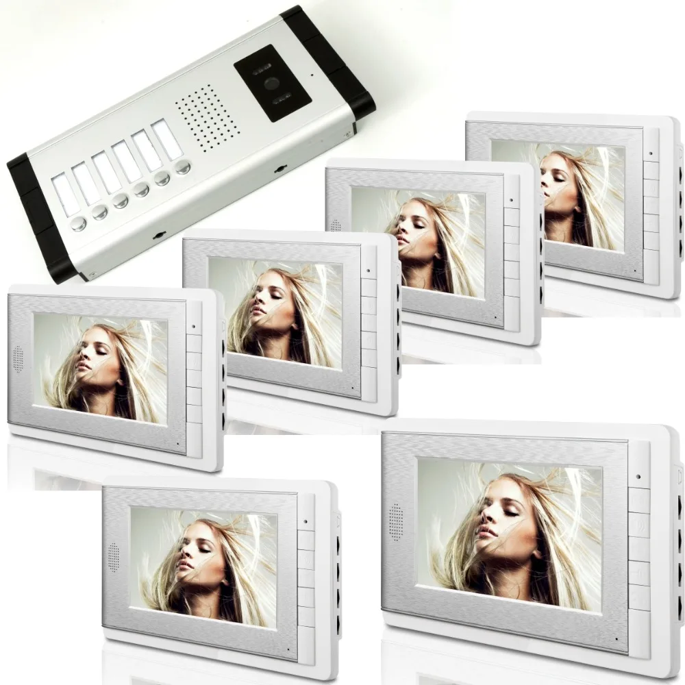 1V6 7 Inch LCD Display Wired Video Door phone